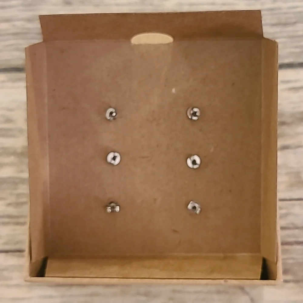 Coach Signature Logo lock and Key Silver Stud Earring Set - Picture 8 of 8